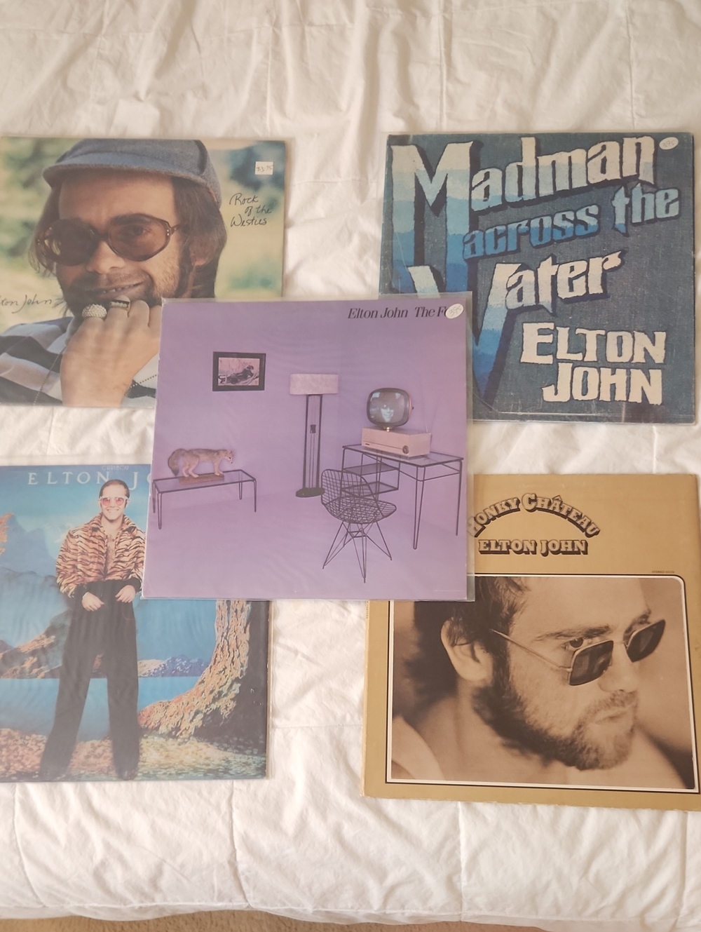 Elton John Vinyl Record Lot - Mixed Cover Colors